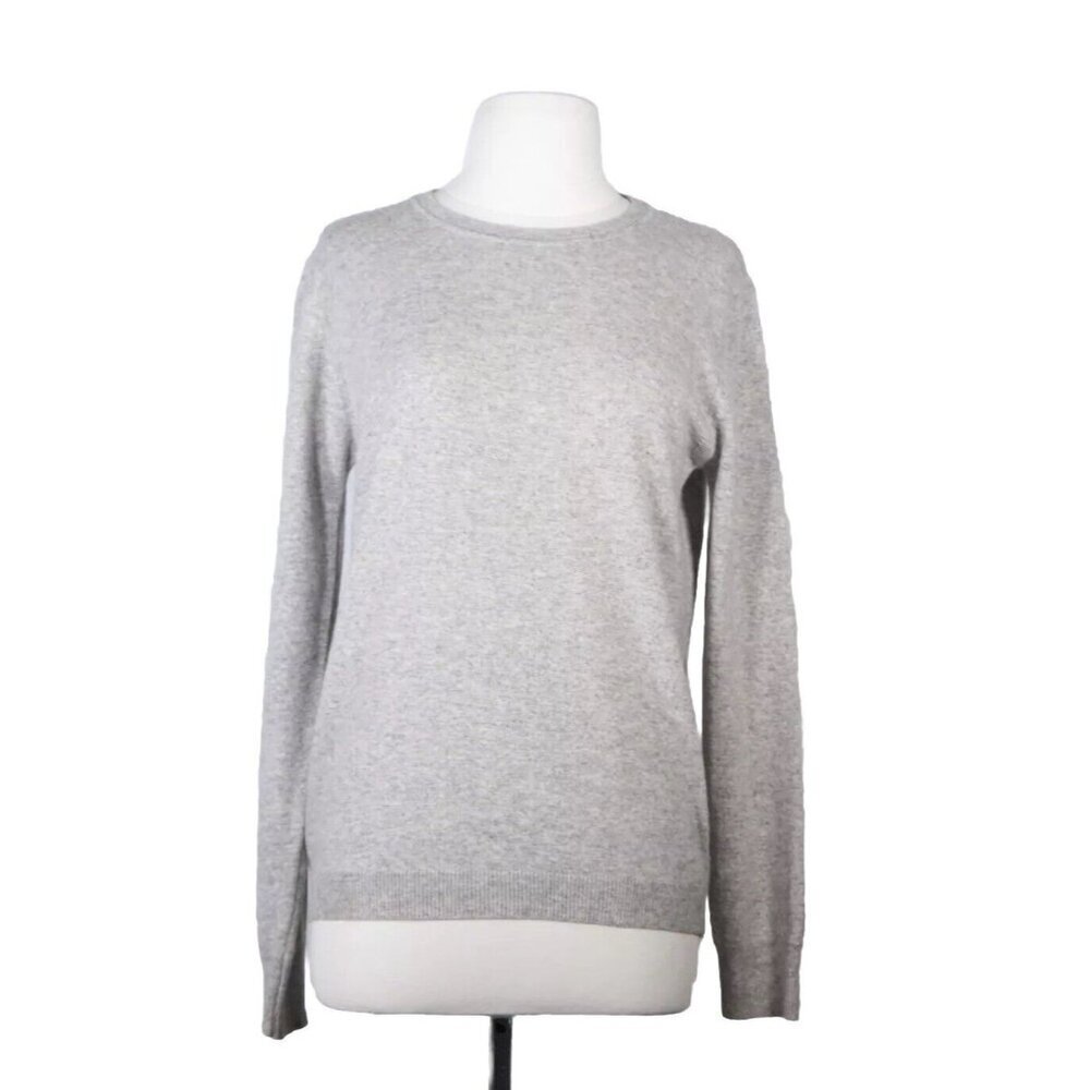Bartolini Women's Medium Gray Merino Wool Sweater Crew Neck Long Sleeve